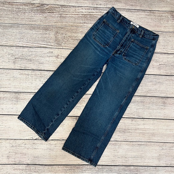 Reformation Denim - Reformation Alyssa Patch Pocket Wide Leg Jean